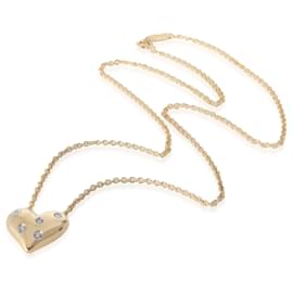 Tiffany & Co-TIFFANY & CO. Etoile Heart Pendant in 18k yellow gold/platinum 0.15 ctw-Other