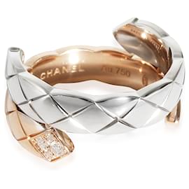 Chanel-Anello Chanel Coco Crush con diamanti 18K 2 Tono oro 0.1 ctw-Altro