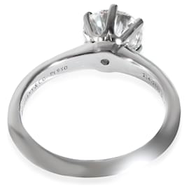 Tiffany & Co-TIFFANY & CO. Solitaire Diamond Engagement Ring in Platinum  H VVS1 1.34 ctw-Other