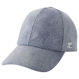 Courreges-Casquette Signature - Courrèges - Denim - Bleu-Bleu