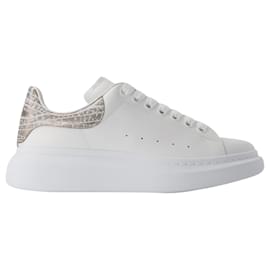 Alexander Mcqueen-Zapatillas oversize - Alexander Mcqueen - Piel - Blanco/Argenté-Blanco