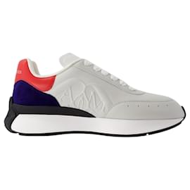 Alexander Mcqueen-Sneakers Sprint Runner - Alexander McQueen - pelle di vitello - Grigia-Grigio