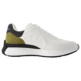 Alexander Mcqueen-Sprint Runner Sneakers - Alexander McQueen - Calfskin - White-White