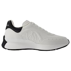 Alexander Mcqueen-Zapatillas Sprint Runner - Alexander Mcqueen - Cuero - Blanco/De color negro-Blanco