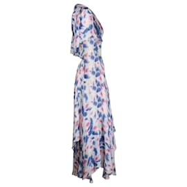 Isabel Marant-Vestido estampado con aberturas Namala de Isabel Marant en seda multicolor-Multicolor