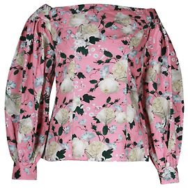 Top Erdem sem ombros em algodão rosa Outro