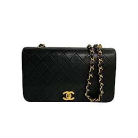 Chanel-Quilted CC Full Flap Crossbody Bag-Black