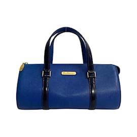 Burberry-Leather Handbag-Blue