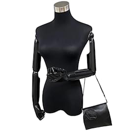 Gucci-Leather Shoulder Bag-Black