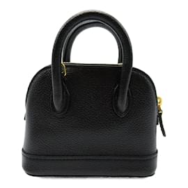 Balenciaga-Petit sac à main en cuir Logo Ville 639756-Noir