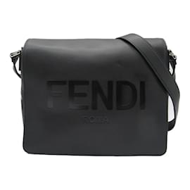 Fendi-LOGO MESSENGER BAG 7VA521-Black