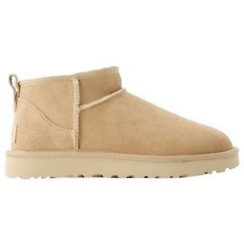 Bottines W Classic Ultra Mini - UGG - Cuir - Sable Marron