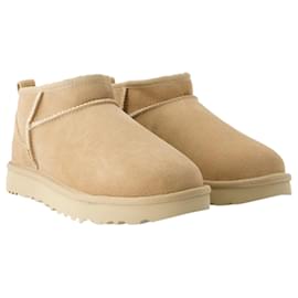 Ugg-W Classic Ultra Mini Ankle Boots - UGG - Leather - Sand-Brown