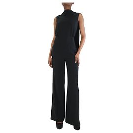 Céline Combinaison plissée noire tailleur - taille FR 36 Noir