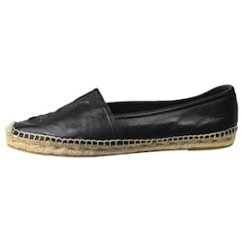 Saint Laurent-Alpargatas de piel negras - talla UE 37-Negro