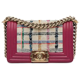 Chanel-Chanel Pink Small Tweed Boy Bag-Other