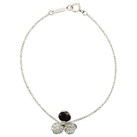 Tiffany & Co-Bracelet Tiffany en diamant et fleur en papier argenté-Argenté