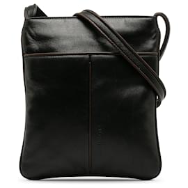 Loewe-Loewe Black Leather Crossbody Bag-Black