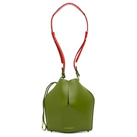 Alexander Mcqueen-Alexander Mcqueen Red Leather The Bucket Bag-Red