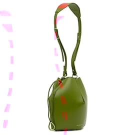 Alexander Mcqueen-Alexander Mcqueen Red Leather The Bucket Bag-Red