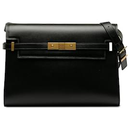 Saint Laurent-Saint Laurent Black Medium Manhattan Shoulder Bag-Black