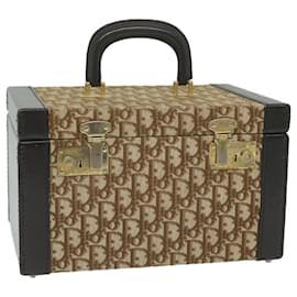 Christian Dior-Christian Dior Trotter Canvas Trunk Beige Auth 64170-Beige