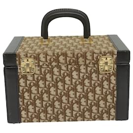 Christian Dior-Christian Dior Trotter Canvas Trunk Beige Auth 64170-Beige