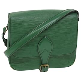 Louis Vuitton-LOUIS VUITTON Epi Cartouchiere MM Shoulder Bag Green M52244 LV Auth 63945-Green