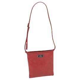 Gucci-GUCCI Shoulder Bag Leather Red Auth ai714-Red