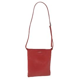 Gucci-GUCCI Shoulder Bag Leather Red Auth ai714-Red