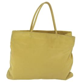 Prada-PRADA Tote Bag Nylon Yellow Auth 63980-Yellow