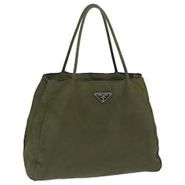 Prada-PRADA Tote Bag Nylon Khaki Auth 63975-Khaki