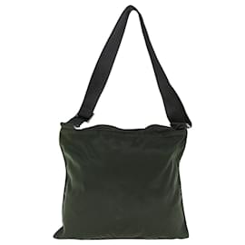 Prada-PRADA Shoulder Bag Nylon Khaki Auth bs11372-Khaki