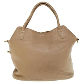 Prada-PRADA Tragetasche Leder 2Weg Beige Auth 63447-Beige