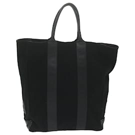 Chanel-CHANEL Hand Bag Canvas Black CC Auth bs11368-Black