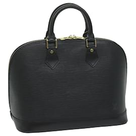 Louis Vuitton-LOUIS VUITTON Epi Alma Sac à main Noir M52142 Auth LV 63856-Noir