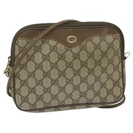 Gucci-GUCCI GG Supreme Shoulder Bag PVC Leather Beige 56 02 068 auth 63794-Beige