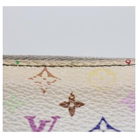 Louis Vuitton-Monedero con cremallera multicolor con monograma de LOUIS VUITTON Blanco M66548 LV Auth 63920-Blanco