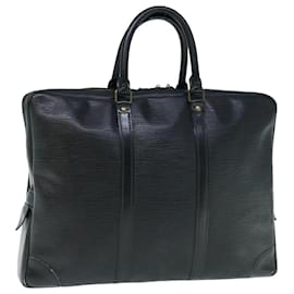 Louis Vuitton-LOUIS VUITTON Epi Porte Documents Voyage Business Bag Black M54472 auth 63332-Black