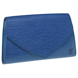 Louis Vuitton-LOUIS VUITTON Epi Art Deco Clutch Bag Blau M.52635 LV Auth 63271-Blau