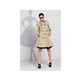 Moschino-Moschino Cheap and Chic Trench Coat with Pleats-Blue,Navy blue