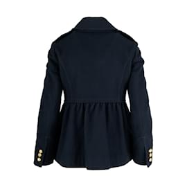 Moschino-Moschino Cheap and Chic lined Breasted Coat-Blue,Navy blue