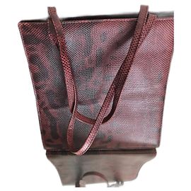 Bolsa de mão Jaime Mascaro em pele sintética cor ameixa Ameixa