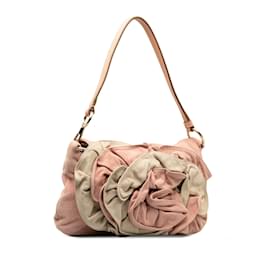 Saint Laurent-Rosa Saint Laurent Wildleder Nadja Rose Flap Bag-Pink