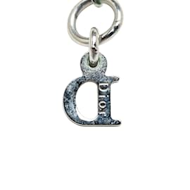 Dior-Silver Dior Logo Spellout Charms Necklace-Silvery