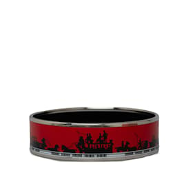 Hermès-Pulsera de disfraz con brazalete ancho de esmalte rojo de Hermes-Roja