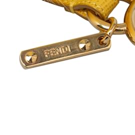 Fendi-Ciondolo per borsa con pompon in pelliccia Fendi gialla-Giallo