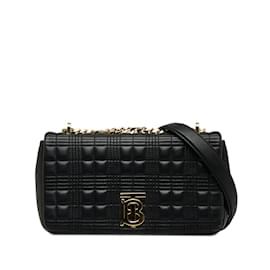 Burberry-Black Burberry Small Quilted Lola Crossbody Bag-Black