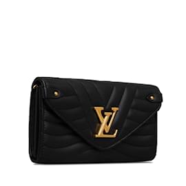 Louis Vuitton-Black Louis Vuitton New Wave Long Wallet-Black