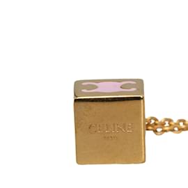 Céline-Collar con colgante de caja Celine Triomphe de oro-Dorado